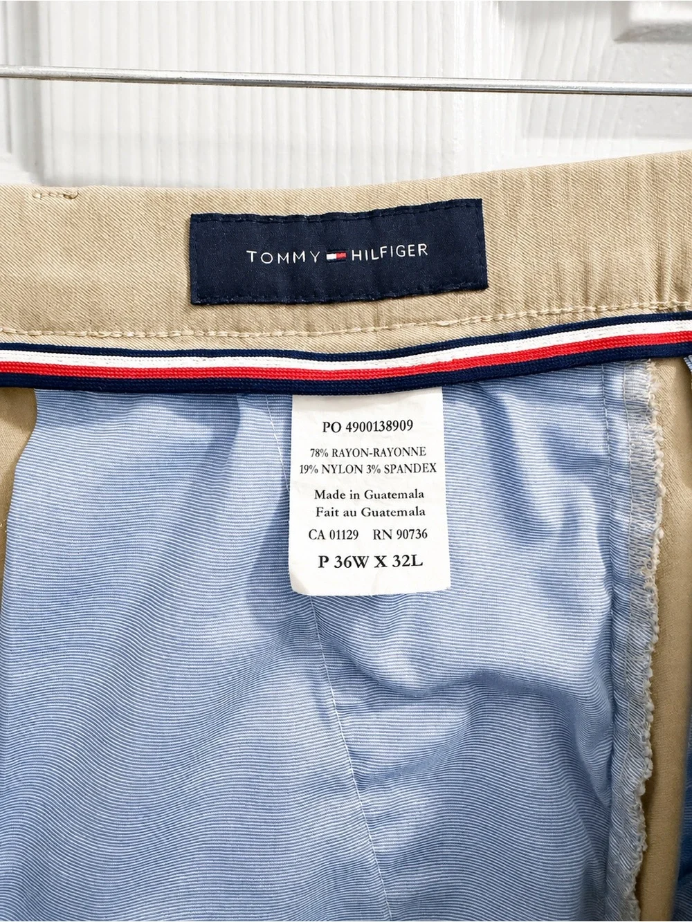 Tommy Hilfiger Tan Slim Fit Chino Pants